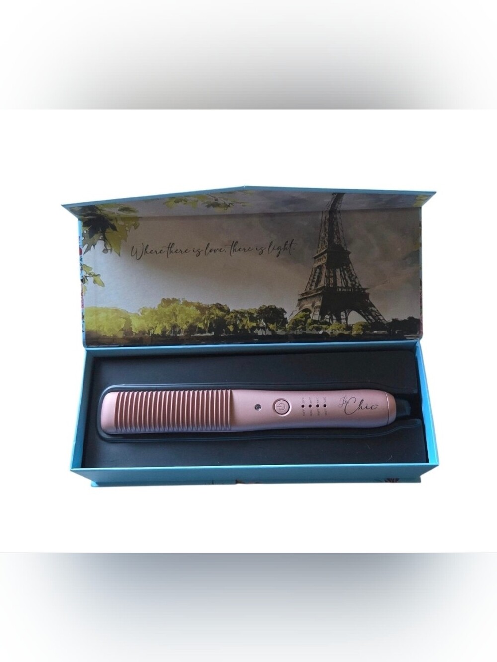 Le Chic Tres Chic Luxe Ionic Heated Comb Hair Straightener Brush